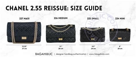 chanel classic size comparisons|chanel sizes chart.